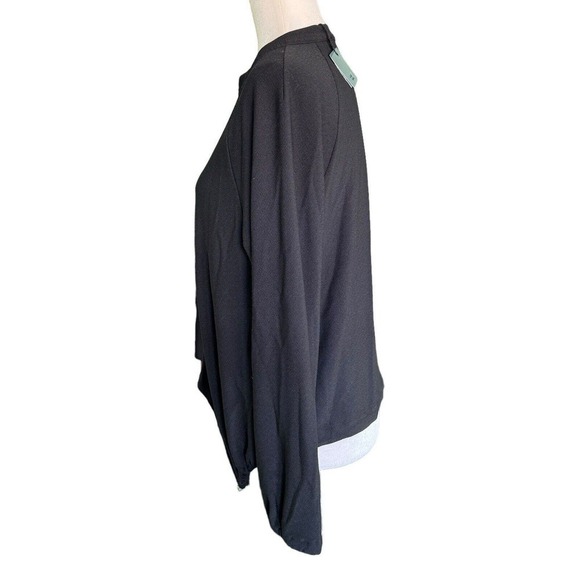 Lysse Women's Black Zip-Front Jacket Size Medium Drawstring Hem - Picture 2 of 13